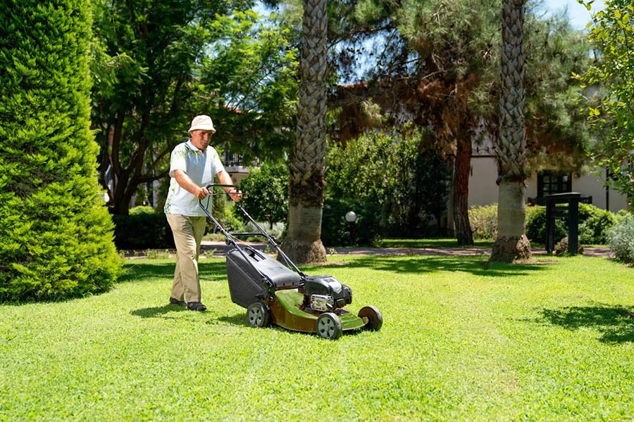battery powered small lawn mower